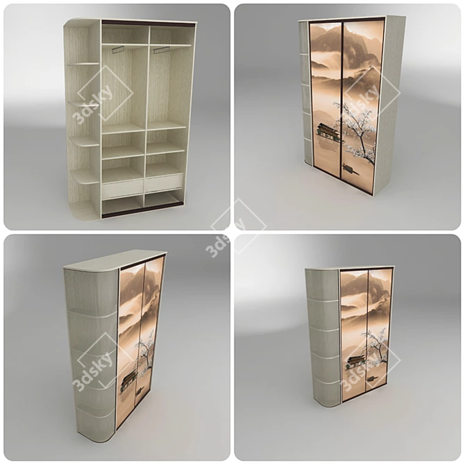 Custom Printed Wardrobe | Personalized Storage 3D model image 2