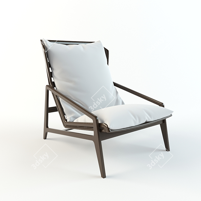 Sophisticated Modern Armchair 3D model image 1