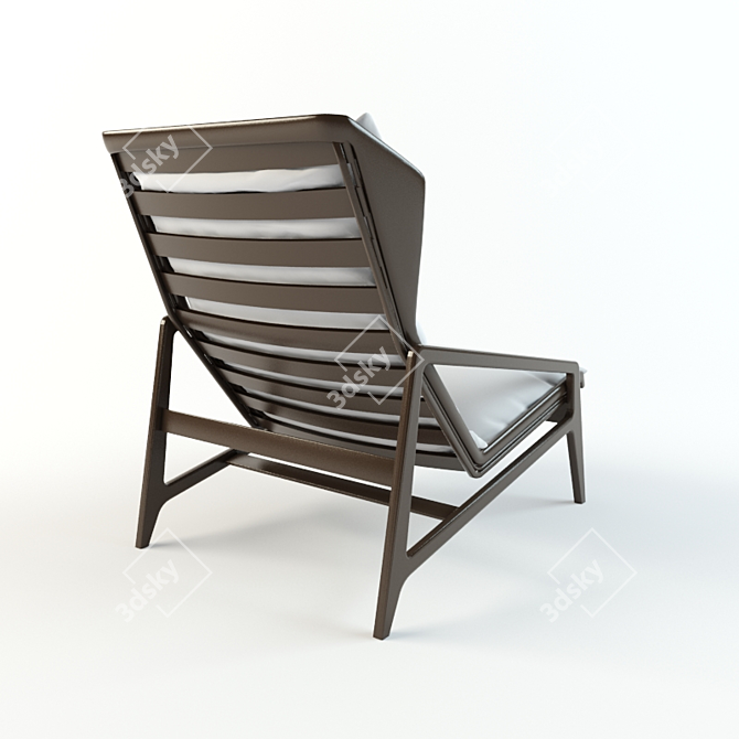 Sophisticated Modern Armchair 3D model image 2