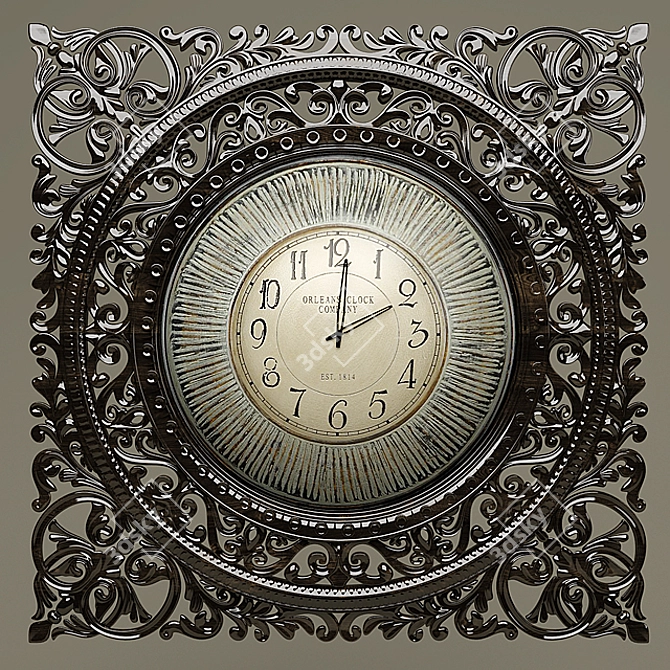 Sleek Modern Wall Clock 3D model image 1