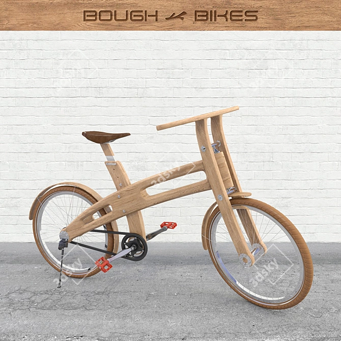 Sustainable Wooden Bikes by Bough Bikes 3D model image 1