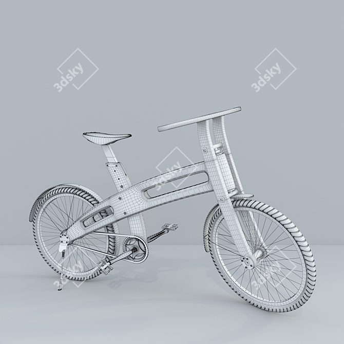 Sustainable Wooden Bikes by Bough Bikes 3D model image 2