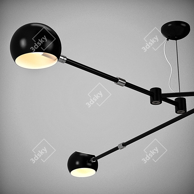 Sleek Oseo Chandelier: Elegant & Modern 3D model image 2