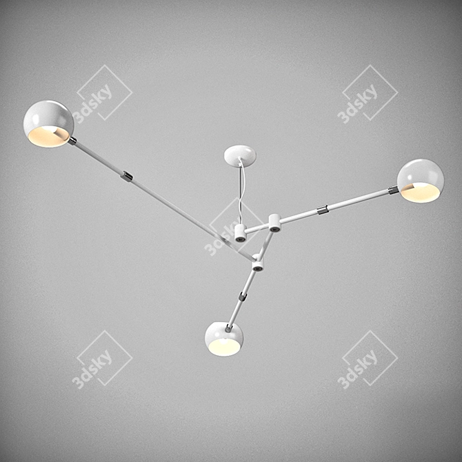 Sleek Oseo Chandelier: Elegant & Modern 3D model image 3