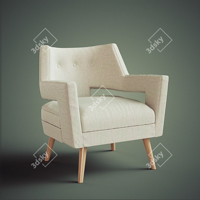 Edison Armchair: Stylish Seating from DwellStudio 3D model image 1