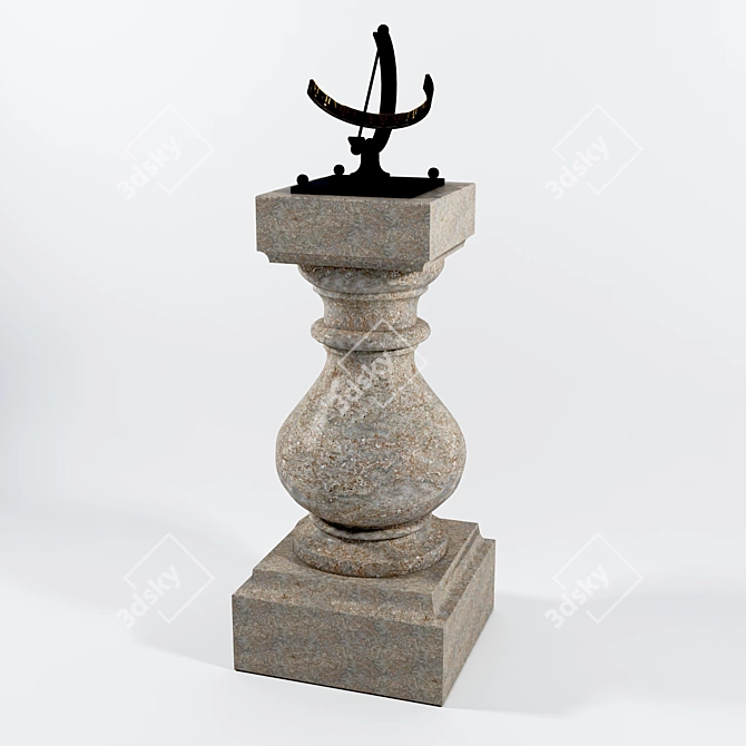 Solar Sundial for Garden - ZEG-3 3D model image 1