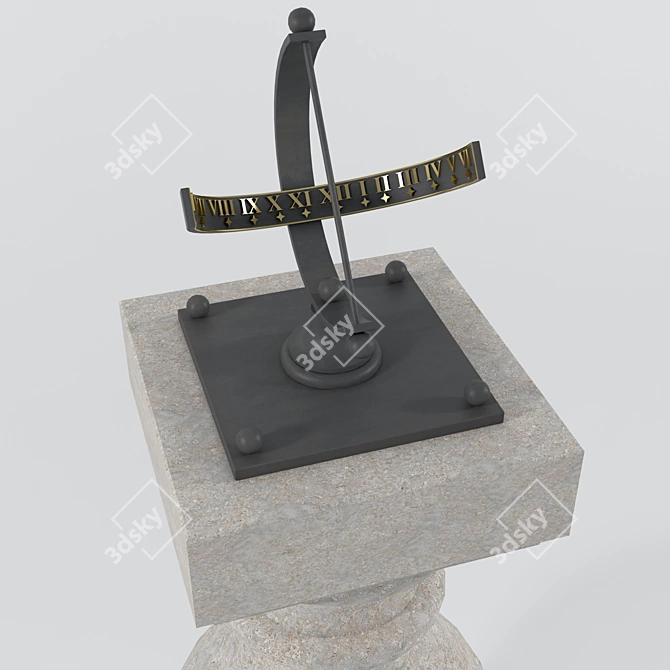 Solar Sundial for Garden - ZEG-3 3D model image 2