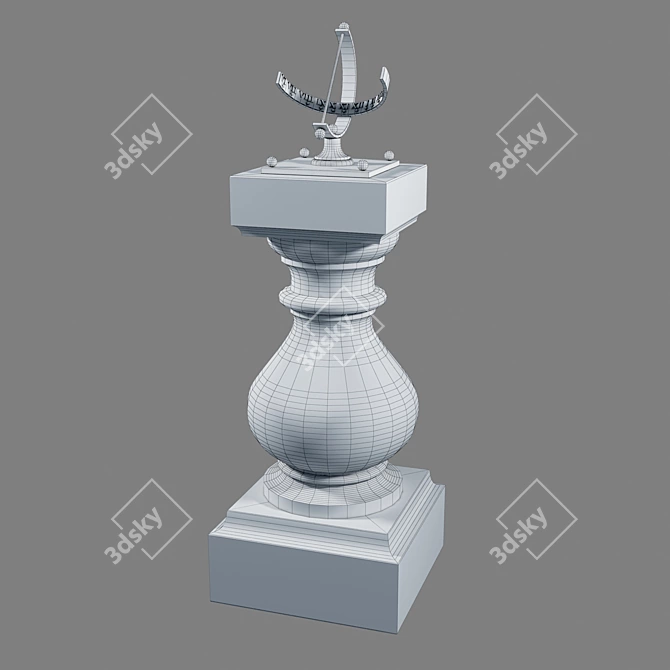 Solar Sundial for Garden - ZEG-3 3D model image 3