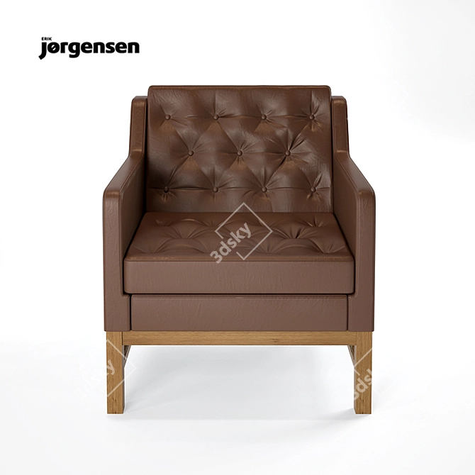 Elegant EJ 315 Chair: Stylish Comfort 3D model image 2