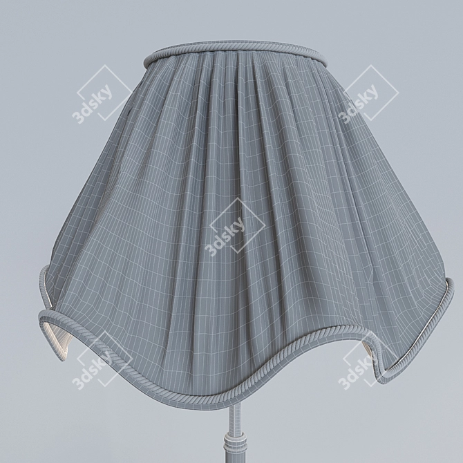 Belle Epoque Gold Floor Lamp 3D model image 2