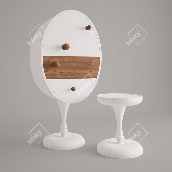 Pop-inspired Marie Antoinette Cabinet 3D model image 1