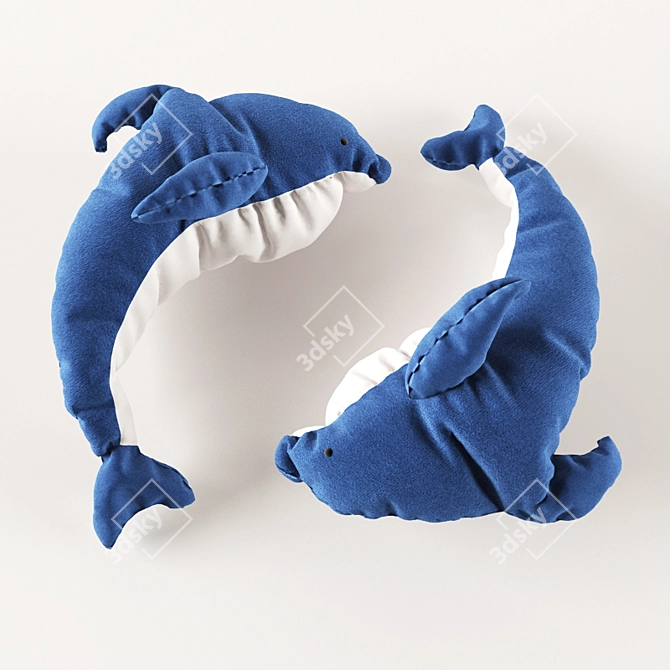 Cozy Dolphin Pillow  3D model image 1