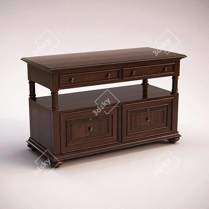 Turnbridge Utility File Cabinet by Hooker Furniture 3D model image 1