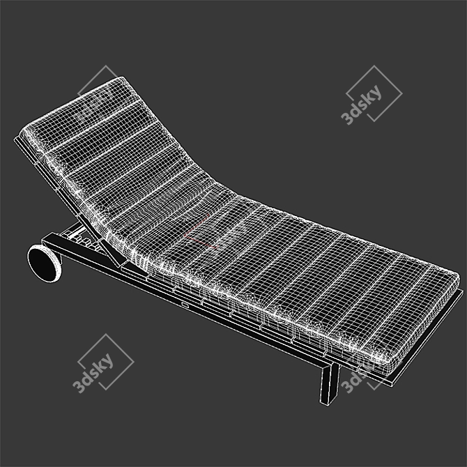 Tribu Kos Lounger: Luxury Teak Relaxation 3D model image 3