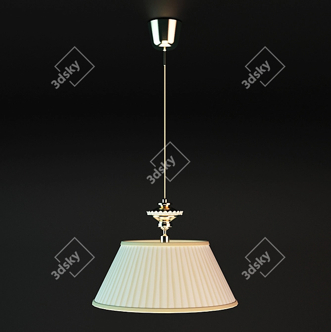 Elegant Ivory Pendant Light 3D model image 1