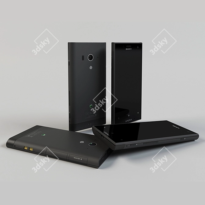 Sony Xperia Acro S: Rugged Elegance 3D model image 1