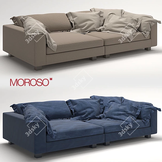 Italian Moroso Nebula Nine Sofa 3D model image 2