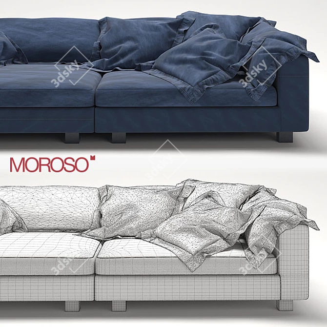 Italian Moroso Nebula Nine Sofa 3D model image 3
