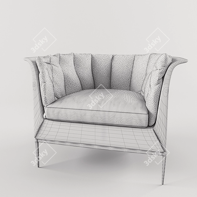 Cozy Comfort: BUTTERCUP Armchair 3D model image 3