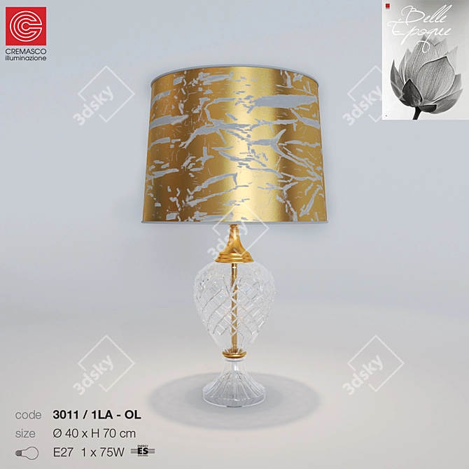 Golden Elegance Table Lamp 3D model image 1