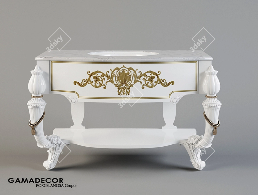 Elegant Poison Bathroom Furniture 3D model image 2