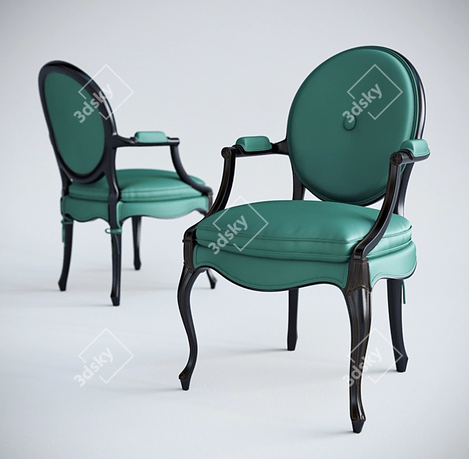 Salda Arredamenti Sr Blue Chair 3D model image 1