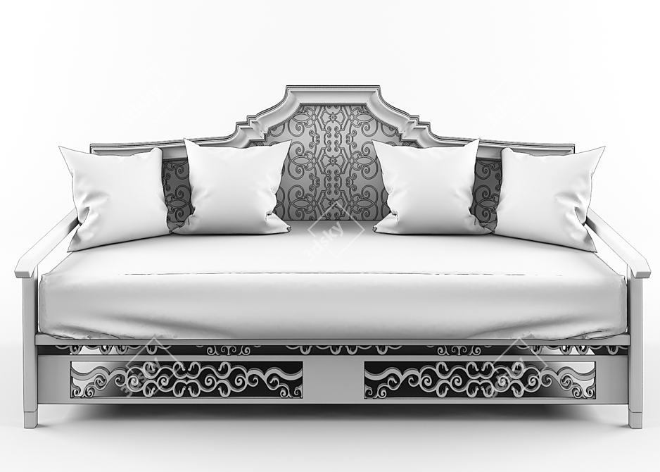 Modern CNC Sofa 3D model image 2
