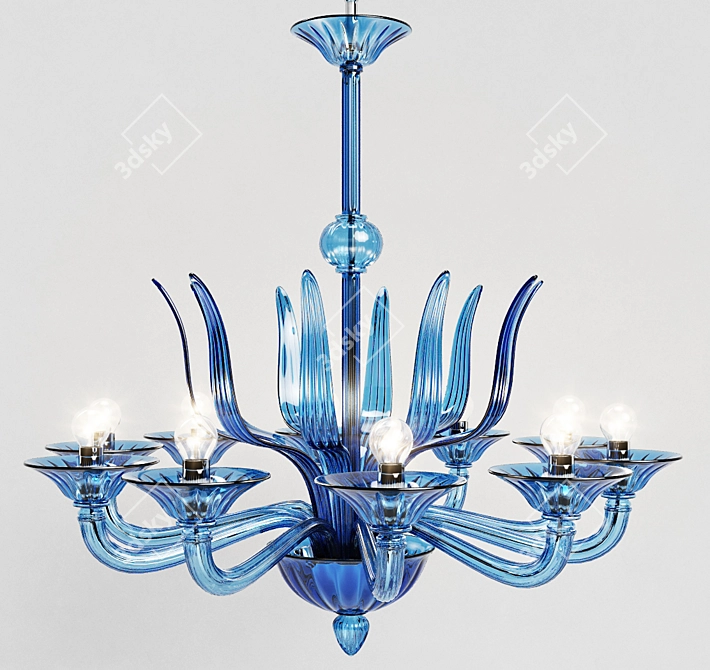 Elegant De Majo Chandelier 7077 3D model image 1