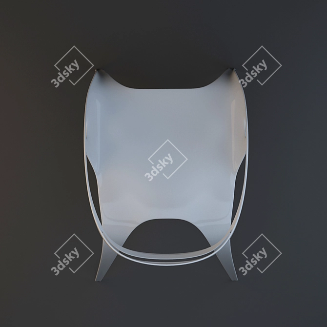 Futuristic Go Stacking Chair 3D model image 3