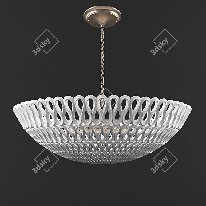 Elegant Smooth Chandelier - Timeless Transitional Design 3D model image 1
