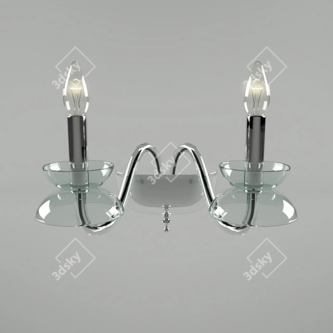 Elegant Dali Wall Sconce 3D model image 1