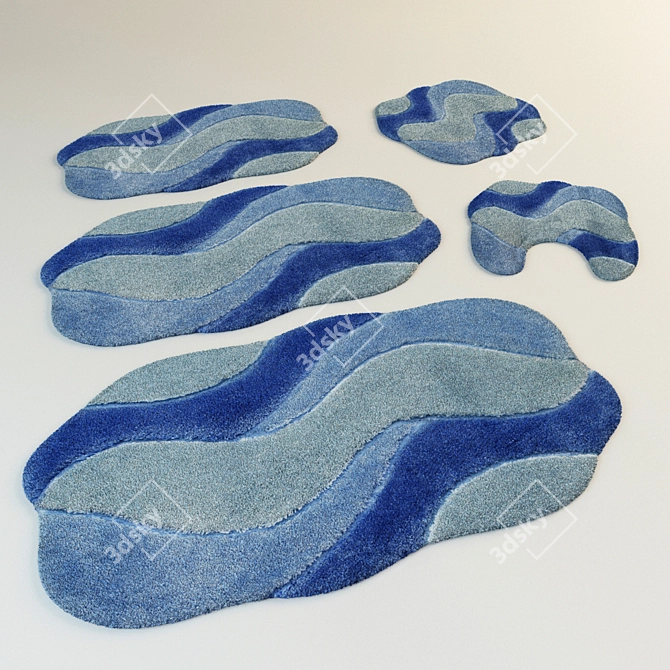 Carmen Acrylic Rugs: Size & Color Options 3D model image 2