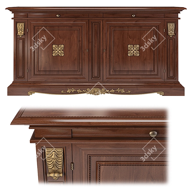 Elegant Stella Del Mobile Buffet 3D model image 6