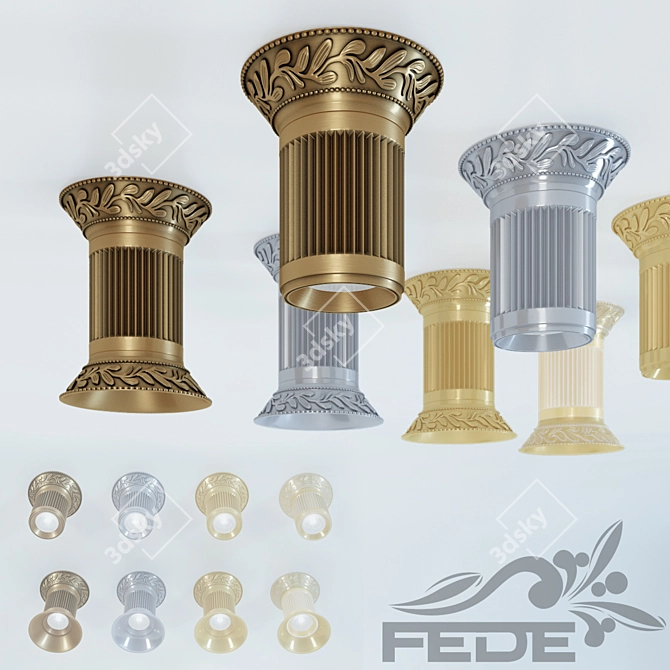 Fede Vienna Pendant Light 3D model image 1