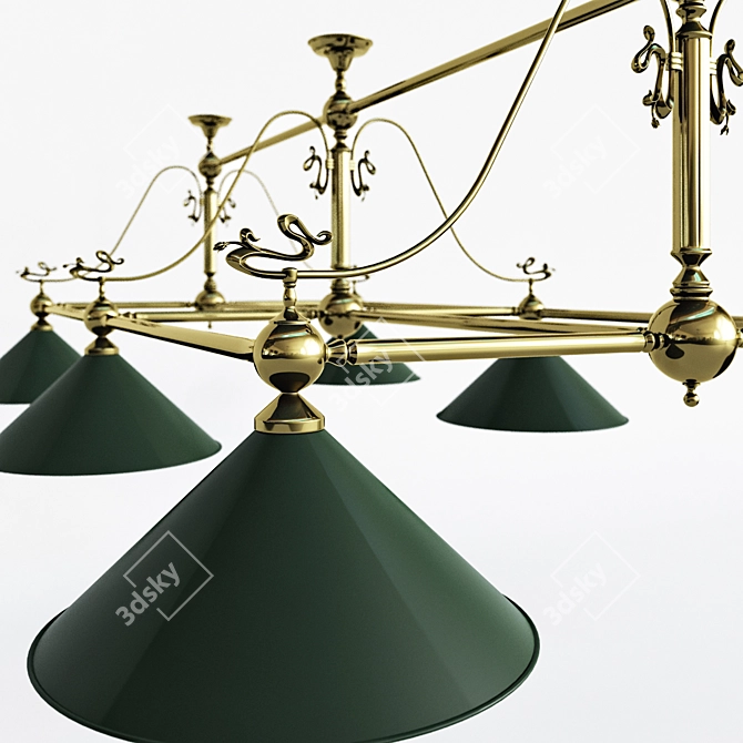 Modern Billiard Lamp - Chelsom BI / 4016/6 3D model image 2