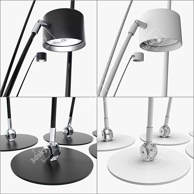 Elegant Sampei Davide Groppi Torches 3D model image 2