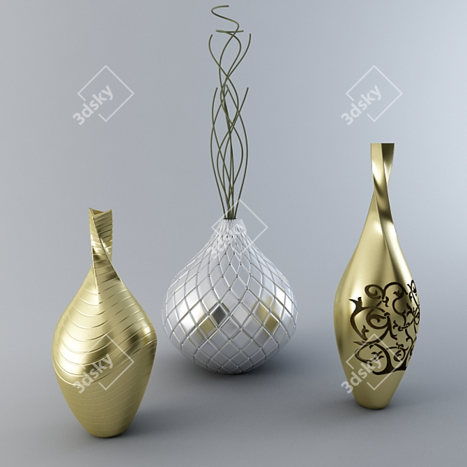 Contemporary Home Decor Vase 3D model image 1