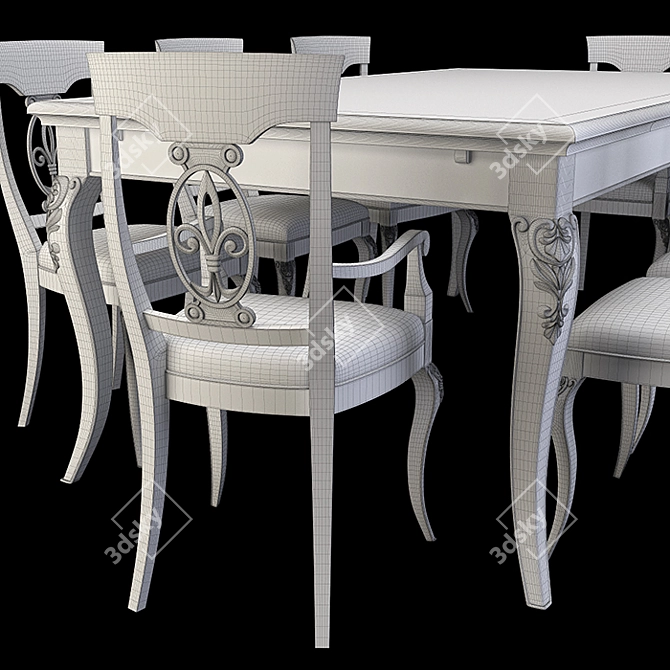 Stella Del Mobile Table & Chairs Set 3D model image 8