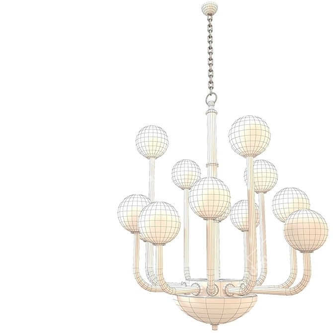 Title: Elegant Preciosa Satriani Chandelier 3D model image 2