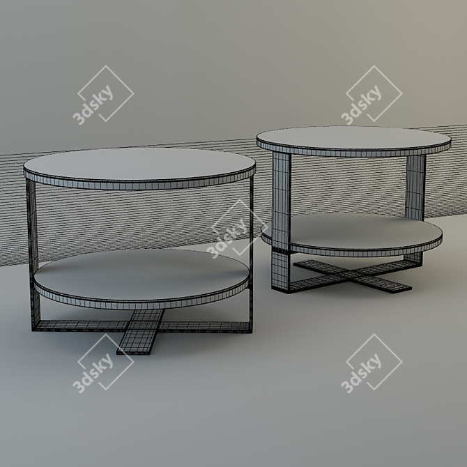 Elegant B&B Italia Eileen 60B - Modern Low Table 3D model image 3