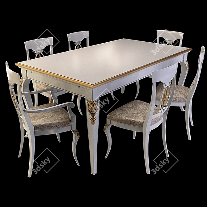 Stella Del Mobile Table Chairs - Art.GL10 3D model image 4