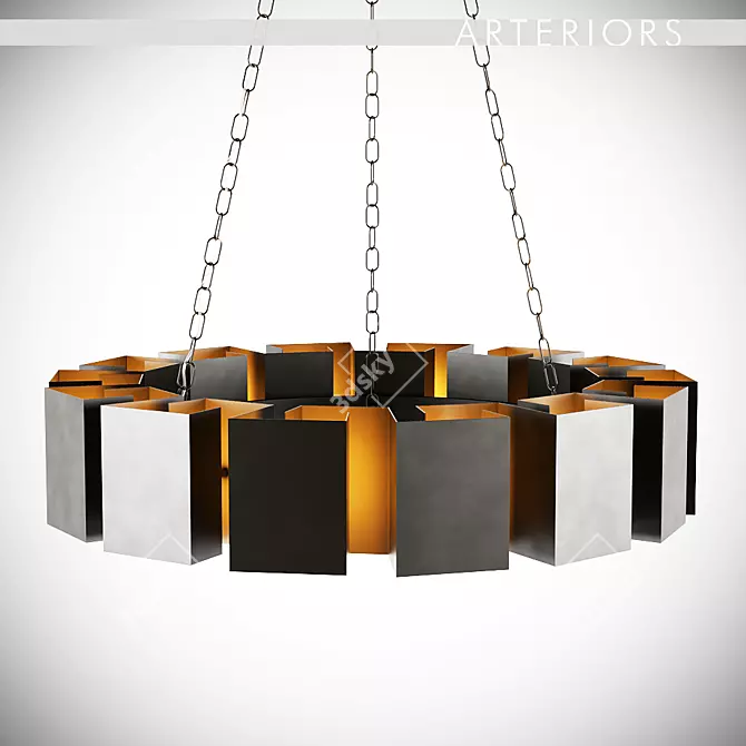 Elegant Vaughn Chandelier: Illuminate in Style 3D model image 1