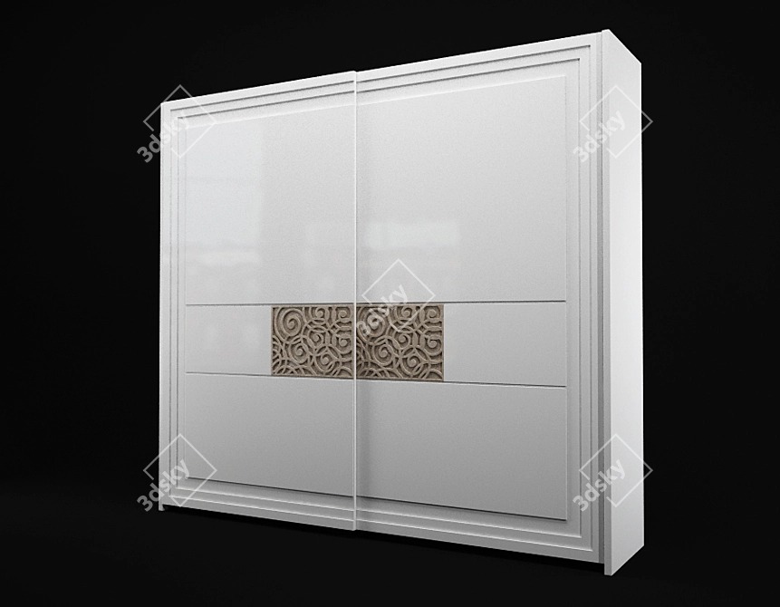 Arkeos E380 Wardrobe: Stylish and Luxurious 3D model image 2