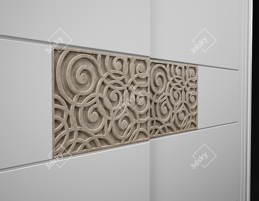 Arkeos E380 Wardrobe: Stylish and Luxurious 3D model image 3