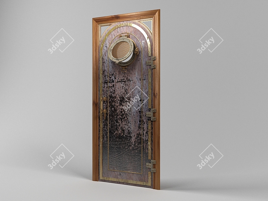 Marine Metal Doors with Modern Style 3D model image 1