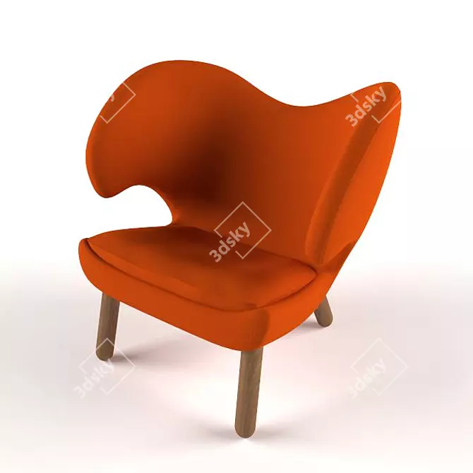 Elegant and Comfy Pelican Chair 3D model image 3
