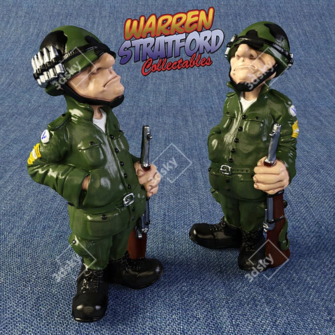 Warren Stratford Soldier Figurine 3D model image 1