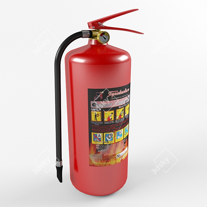 Title: Compact Fire Extinguisher OP-4 3D model image 1