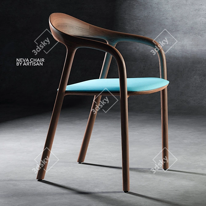 Neva Chair: Artisan's Masterpiece 3D model image 1