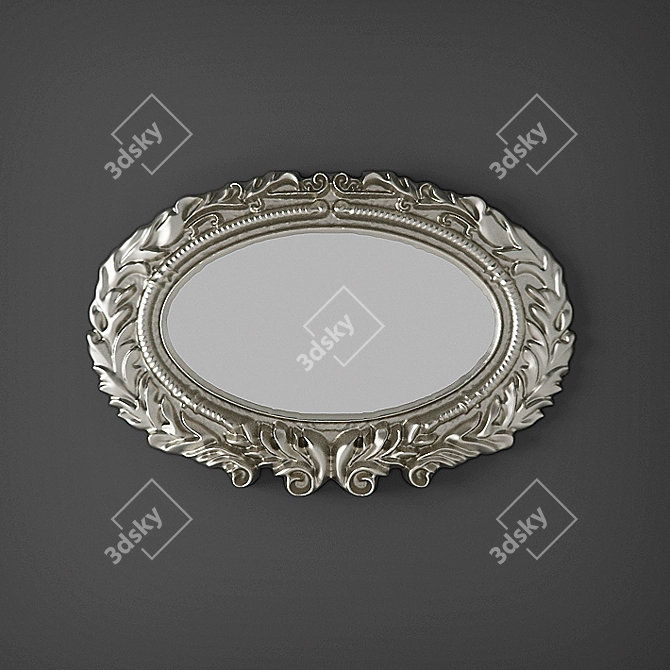 Reflect & Shine: Sleek Wall Mirror 3D model image 1